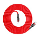 Baseus Cafule Cable wytrzymały nylonowy kabel przewód USB-C PD / USB-C PD PD2.0 60W 20V 3A QC3.0 2M czerwony