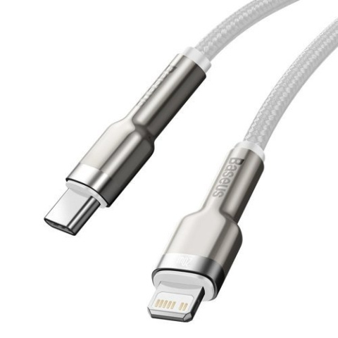 Baseus Cafule Metal Data kabel USB Typ C - Lightning 20 W Power Delivery 2 m biały