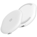 Baseus Cobble bezprzewodowa indukcyjna ładowarka Qi 15W + kabel USB - USB Typ C 1m biały