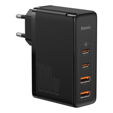 Baseus GaN2 Pro szybka ładowarka sieciowa 100W USB / USB Typ C Quick Charge 4+ Power Delivery czarny