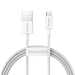 Baseus Superior kabel przewód USB - micro USB do szybkiego ładowania 2A 1m biały