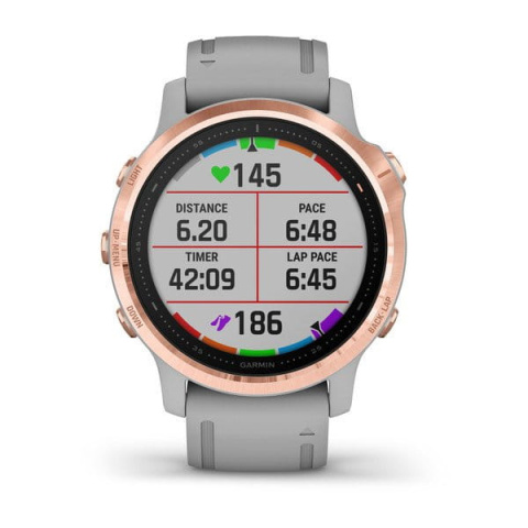 Garmin Fenix 6S Sapphire Różowo-Szary