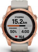 Smartwatch Garmin Fenix 7S Solar Różowo-szary