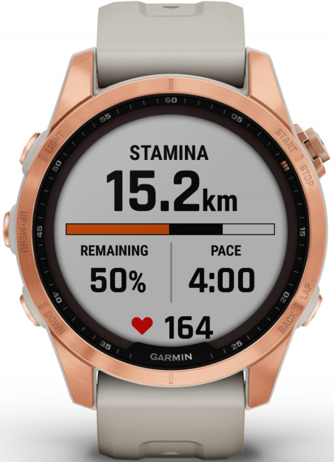 Smartwatch Garmin Fenix 7S Solar Różowo-szary