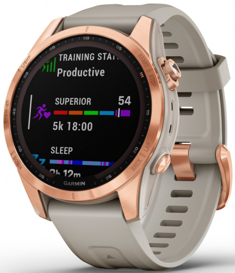Smartwatch Garmin Fenix 7S Solar Różowo-szary