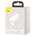 Baseus Super Si 1C szybka ładowarka USB Typ C 25W Power Delivery Quick Charge biały