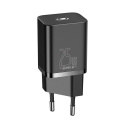 Baseus Super Si 1C szybka ładowarka USB Typ C 25W Power Delivery Quick Charge czarny