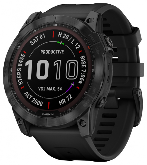 GARMIN Fenix 7X Sapphire Solar Czarny Tytan