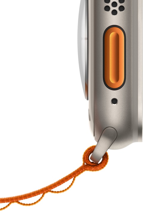 APPLE Watch Ultra Cellular 49mm Tytanowy z opaską Ocean w kolorze białym