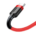 Baseus Cafule Cable wytrzymały nylonowy kabel przewód USB / USB-C QC3.0 3A 1M czerwony