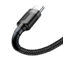 Baseus Cafule Cable wytrzymały nylonowy kabel przewód USB / USB-C QC3.0 3A 1M czarno-szary