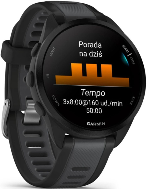 GARMIN Forerunner 165 Czarny/Slate grey