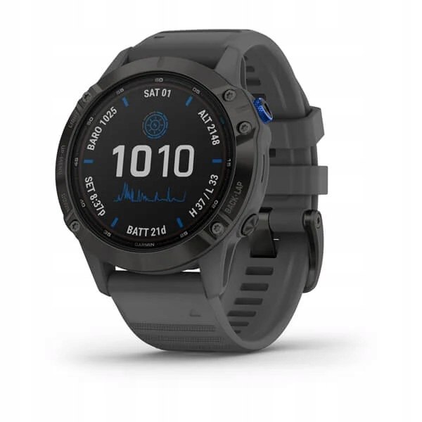 Garmin Fenix 6 Pro Solar Czarny z szarym paskiem Model Fenix 6 Pro Solar