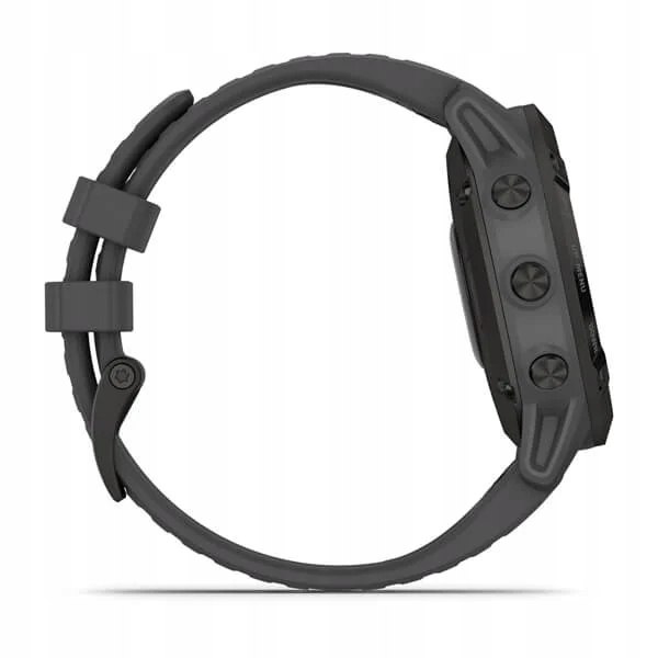 Garmin Fenix 6 Pro Solar Czarny z szarym paskiem Cechy dodatkowe Bluetooth kurzoodporność podświetlany wyświetlacz port USB wstrząsoodporność