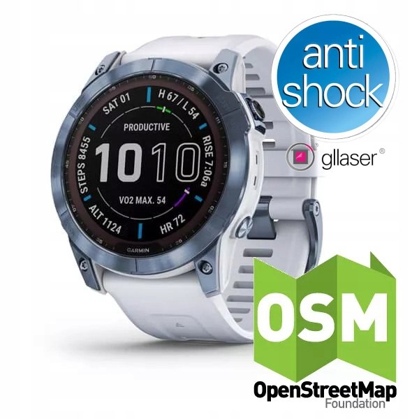 GARMIN FENIX 7X SAPPHIRE SOLAR JASNONIEBIESKI OSM
